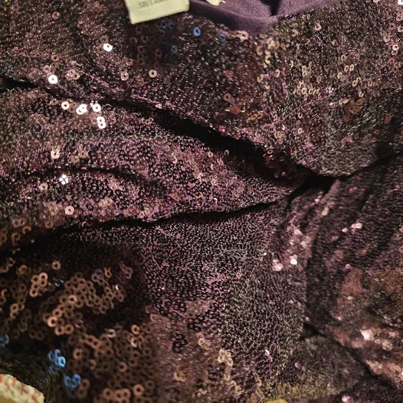 Liz Claiborne Purple Sequin Midi Pencil Skirt 2X - Picture 4 of 4